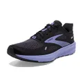 Brooks Launch 9 Sneakers for Women - Lace-Up Closure, Textile Upper, and Rubber Outsole Shoes., Black/Ebony/Purple, 8