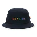 Original Penguin Rainbow Logo Cotton Twill Bucket Hat, Dark Sapphire, One Size
