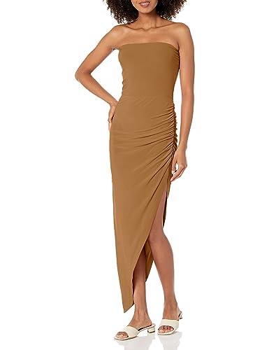 Norma Kamali Women's Strapless Side Drape Gown, Woods, Small