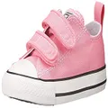 Converse Kids' Chuck Taylor 2v Ox (Infant/Toddler) (9 M US Toddler, Pink/White)