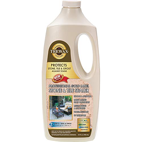 Trewax Professional Stone and Tile Indoor and Outdoor Sealer Finish, 32-Ounce
