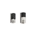 Kwikset 916 Traditional Touchscreen SmartCode Electronic Deadbolt Smart Lock featuring SmartKey Security and ZigBee 3.0 Technology in Satin Nickel