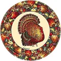 Thanksgiving Autumn Gold Paper Dinner Plates, 10 Ct. | Party Tableware