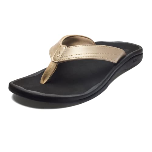 OLUKAI Women's Ohana Sandal, Bubbly/Black, 9 M US