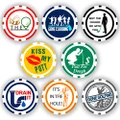 DA VINCI Golf Ball Marker Poker Chip Collection, 11.5 Gram Chips (8-Pack)