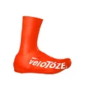 veloToze Tall Shoe Cover 2.0 - Covers Road Cycling Shoes - Water-Proof, Windproof Overshoes for Bike Rides in Spring, Fall, Winter Rainy, Cold Weather - Bright Colors Make Road Biking Trips Safer Red