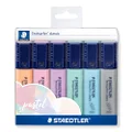 Staedtler textsurfer Classic, Chisel Tip Pastel Highlighters, Pack of 6 Assorted Colors, CWP6PA