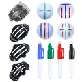 CUALFEC 6-8 Pack Golf Ball Line Drawing Marker Golf Ball Liner Golf Ball Marking Tool Kit - Golf Ball Marking Stencils and Color Markers