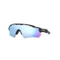 Oakley Men's Oo9208 Radar Ev Path Rectangular Sunglasses, Matte Black Camo/Prizm Deep Water Polarized, 38 mm