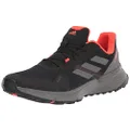 adidas Men's Terrex Soulstride Rain.Rdy Trail Running Shoes, Black/Grey/Solar Red, 8