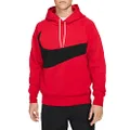 Nike Sportswear Swoosh Tech Fleece Men's Pullover Hoodie (LG, University Red/Black)