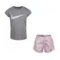 Baby Girls Nike Iridescent Swoosh T-Shirt & Tie Dye Shorts Set 18M