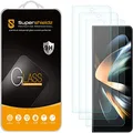 Supershieldz (3 Pack) Designed for Samsung Galaxy Z Fold 4 5G (Front Screen Only) Tempered Glass Screen Protector, 0.33mm, Anti Scratch, Bubble Free