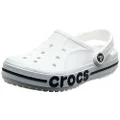 Crocs Kids' Classic Clog, White/Navy, 15 Women/13 Men