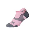 2XU Vectr Cushion No Show Socks Dusty Pink/Grey L