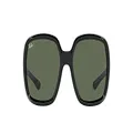 Ray-Ban RB4347 Powderhorn Square Sunglasses, Black/Dark Green, 60 mm