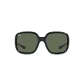 Ray-Ban RB4347 Powderhorn Square Sunglasses, Black/Dark Green, 60 mm