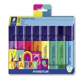 STAEDTLER, Textsurfer classic Happy colours, long duration marking, drying in seconds, 1-5mm tip, 8 markers in carton box, 364 C8 HA, Model: 364 C8 HA, Color: Multicolor