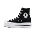 Converse Women's Chuck Taylor All Star Platform High Top Sneaker, Black/White/White, 11 M US