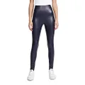commando Women's Perfect Control Faux Leather Leggings SLG06 Navy Small
