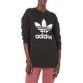 adidas Originals Women's Trefoil Crew Sweatshirt, Black/White, LG