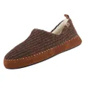 Acorn Men's Camden Recycled Moccasin Slippers with Berber Lining, Walnut, 9-10