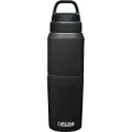 CamelBak MultiBev Water Bottle & Travel Cup – Vacuum Insulated Stainless Steel – Black – 17oz bottle & 12oz cup