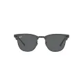 Ray-Ban RB3716 Clubmaster Metal Square Sunglasses, Green on Black/Dark Grey, 51 mm