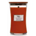 WoodWick Large Hourglass Candle, Pumpkin Praline - Premium Soy Blend Wax, Pluswick Innovation Wood Wick, Made in USA
