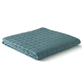 YnM Weighted Blanket, Cooling Bamboo Viscose, Smallest Compartments with Glass Beads, Bed Blanket for Two Persons of 70~140lbs, Ideal for Queen or King Bed (88x104 Inches, 20 Pounds, Sea Grass)
