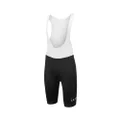LE COL Men's Sport Bib Shorts II | Padded Chamois Cycling Shorts with Gel Inserts | XS - 3XL, Black/White, 3X-Large