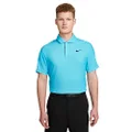 Nike Dri-FIT Tiger Woods Men's Golf Polo (US, Alpha, Small, Regular, Regular, Baltic Blue/Blue Chill/Black)