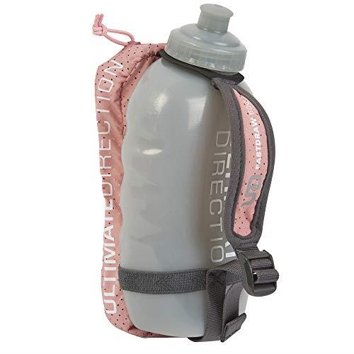 Ultimate Direction Fastdraw, Handheld Running Water Bottle Carrier with Mesh Storage for Essentials (Bottle Included), 500 ml Millennial Pink