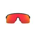 Oakley Men's OO9463A Sutro Lite Asian Fit Rectangular Sunglasses, Matte Black/Prizm Ruby, 39 mm