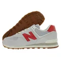 New Balance Men's 574 V2 Sneaker, White/Red, 11.5