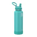 Takeya 40 oz CP Signature Pickleball Stainless Steel Insulated Water Bottle with Choice of Lid, Dropshot Teal