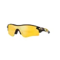 Oakley Men's Oo9206 Radarlock Path Low Bridge Fit Rectangular Sunglasses, Polished Black/Prizm 24k Polarized, 38 mm