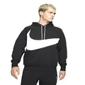 Men's Nike Black/White Sportswear Swoosh Tech Fleece Pullover Hoodie - M