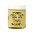 Youth To The People Superberry Hydrate + Glow Dream Mask - Moisturizing, Creamy Overnight Face Mask with Vitamin C, Squalane, Hyaluronic Acid + Antioxidants - Clean, Vegan Skincare (2oz)