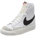 Nike mens Blazer Mid 77 Vintage, White White Black 000, 10