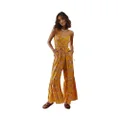 Free People Little Of Your Love Jumpsuit in Marigold Combo, Marigold Combo, Extra Small