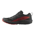 SALOMON Shoes Sense Ride 5, Men's Trail Running Shoes, Black Fiery Red Black, 15 UK