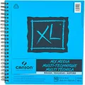 Canson XL Series Mixed Media Pad, Rough Texture, Side Wire, 9x12 inches, 50 Sheets – Heavyweight Art Paper for Watercolor, Gouache, Marker, Painting, Drawing, Sketching
