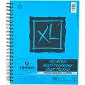 Canson XL Series Mixed Media Pad, Rough Texture, Side Wire, 9x12 inches, 50 Sheets – Heavyweight Art Paper for Watercolor, Gouache, Marker, Painting, Drawing, Sketching