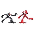 Marvel Spider-Man Bend and Flex Venom Vs. Carnage Action Figure Toys, 6-inch Flexible Figures, For Kids Ages 4 And Up