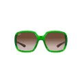 Ray-Ban RB4347 Powderhorn Square Sunglasses, Transparent Green/Brown Gradient, 60 mm