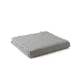 YnM Exclusive Weighted Blanket, Soothing Cotton, Smallest Compartments with Glass Beads, Bed Blanket for Two Persons of 90~160lbs, Ideal for Queen or King Bed (88x104 Inches, 20 Pounds, Light Grey)