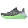 ASICS Men's NOVABLAST 4 Running Shoe, Steel Grey/Electric Lime, 8