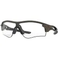 Oakley Men's Oo9206 Radarlock Path Low Bridge Fit Rectangular Sunglasses, Olive/Clear Black Iridium Photochromic, 38 mm
