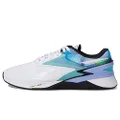 Reebok Unisex-Adult Nano X3 Sneaker, White/Semi Classic Teal/Lilac Glow, 11.5 Women/10 Men